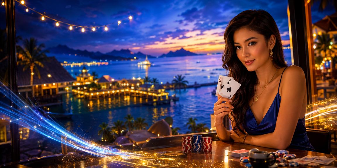 Meja poker bergaya Melayu di Langkawi dengan suasana percutian kasino kopi4d